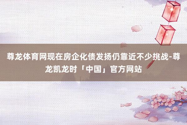 尊龙体育网现在房企化债发扬仍靠近不少挑战-尊龙凯龙时「中国」官方网站