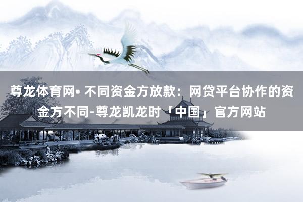尊龙体育网• 不同资金方放款：网贷平台协作的资金方不同-尊龙凯龙时「中国」官方网站
