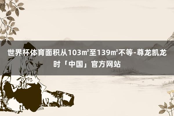 世界杯体育面积从103㎡至139㎡不等-尊龙凯龙时「中国」官方网站
