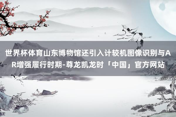 世界杯体育山东博物馆还引入计较机图像识别与AR增强履行时期-尊龙凯龙时「中国」官方网站